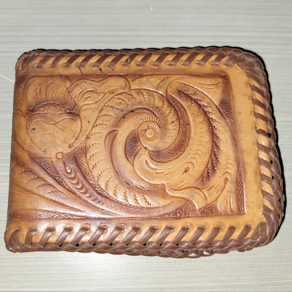 Other - Vintage Tooled Leather Wallet